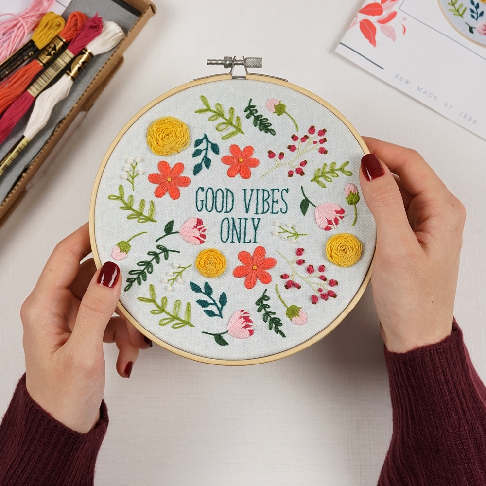 Good Vibes Only - Hand Embroidery Kit