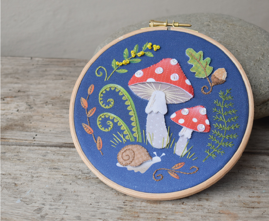Mushroom Woods Easy Peasy Embroidery